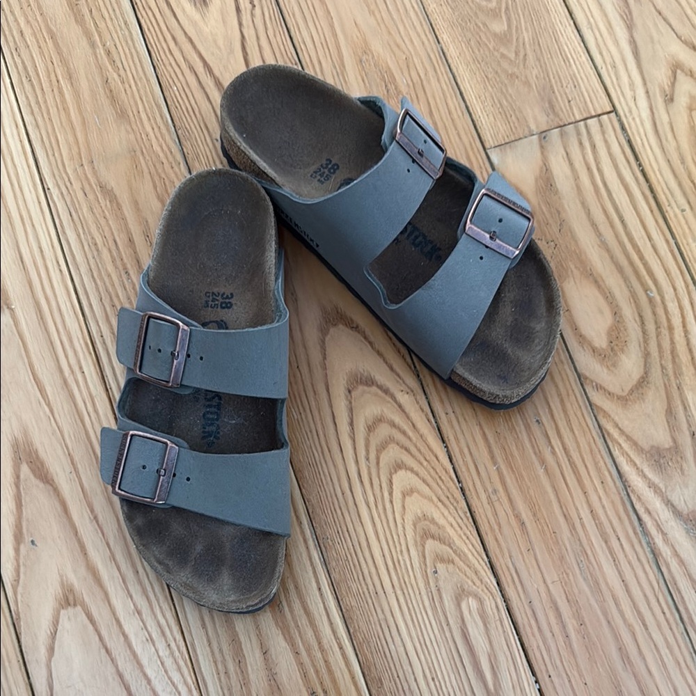 Birkenstock Slate Gray Two-Strap Sandals
